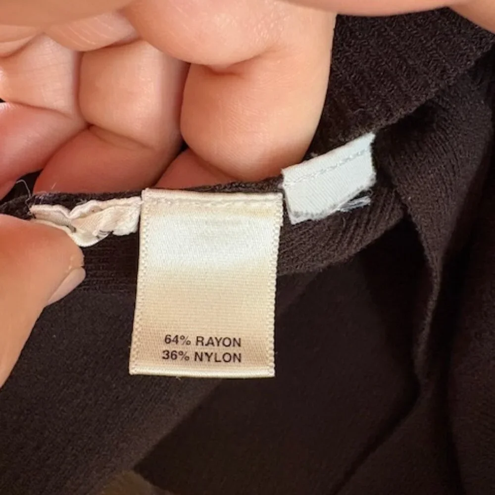 LOFT Black Wrap Sweater, Size XL - Picture 4 of 5